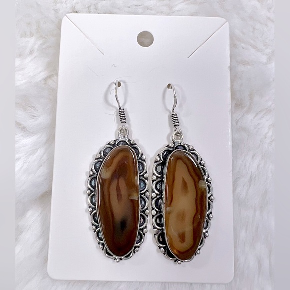 Solar Add on Item - Brown Solar Quartz 925 Gemstone Earrings - Picture 2 of 3